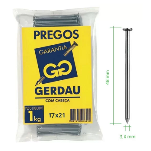 Prego 3,0 x 48mm (17x21)
